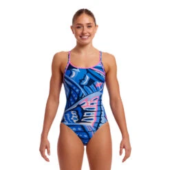 Funkita Ladies Soaring Hi Diamond Back One Piece - Funkita -Aqua Shop FKS033L SOARING HI 01