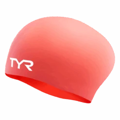 TYR Coral Long Hair Silicone Wrinkle-Free Swim Cap