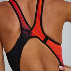 TYR Venzo™ Volconyx Red Open Back Swimsuit -Aqua Shop VZVOB6A 639 alt06