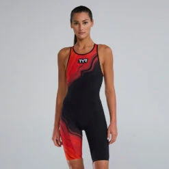 TYR Venzo™ Volconyx Red Open Back Swimsuit -Aqua Shop VZVOB6A 639 main01