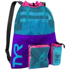 TYR Big Mesh Mummy Back Pack -Aqua Shop lbmmb3 545 alt01