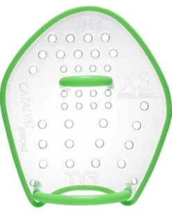 TYR Catalyst Stroke Training Paddles -Aqua Shop lcatstk lime xs clear lt 2