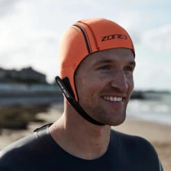 ZONE3 Neoprene Swim Cap -Aqua Shop orange neoprene cap 6 1000x 2x 79414bd2 9df6 4a23 af81 2d70e76ef774
